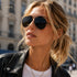 Midnight Pilot | Occhiali da Sole Aviator Nero Wynie