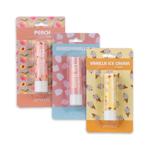 Naturally Smooth Lip Balm - Burrocacao Idratante e Levigante Fruttato e Colorato | Set 2, pesca, marshmallow, vaniglia