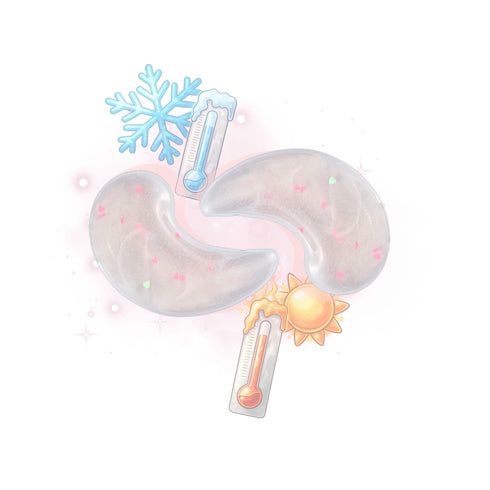 Patch Occhi Glitterati in Gel Effetto Caldo o Freddo Riutilizzabili Wynie