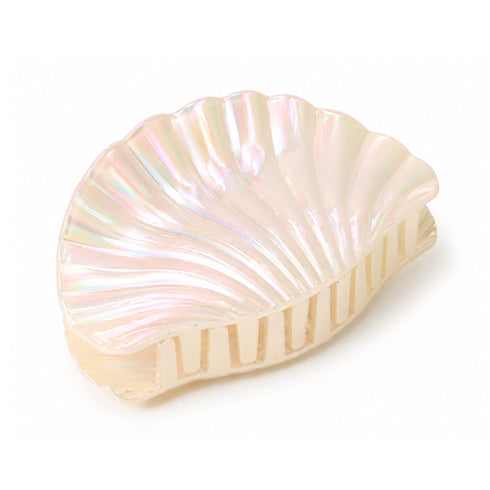 Pinza per Capelli a forma di Conchiglia Wynie Effetto Perlato Iridescente Bianco Madreperla