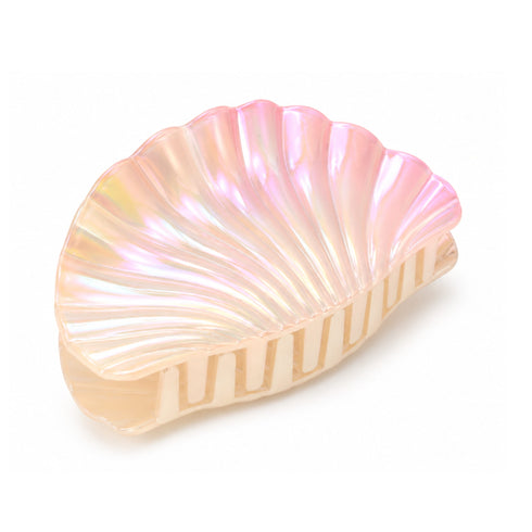 Pinza per Capelli a forma di Conchiglia Wynie Effetto Perlato Iridescente Rosa