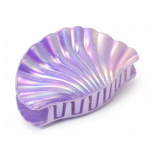 Pinza per Capelli a forma di Conchiglia Wynie Effetto Perlato Iridescente Viola