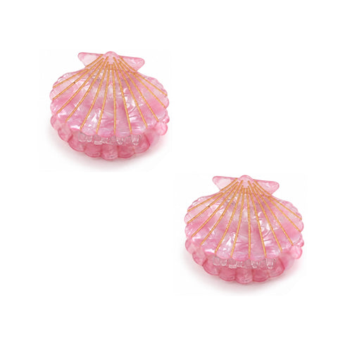 Pinze per Capelli a Forma di Conchiglia Perlate | Set 2 Pezzi Wynie, rosa