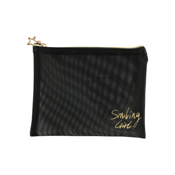 Wynie Pochette Trucco in Rete Nera a Busta - Medium | Smiling Girl