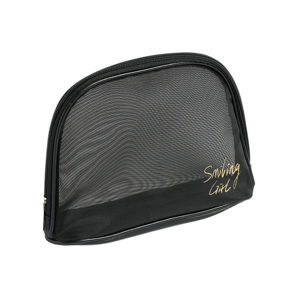 Wynie Pochette Trucco in Rete Nera a Mezzaluna | Smiling Girl