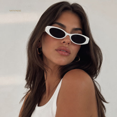 Pop White | Occhiali da Sole Ovali Bianco WYNIE