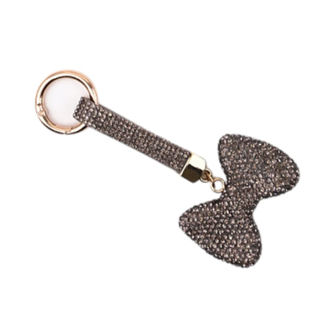 Portachiavi Fiocco Strass Wynie – Charm Brillante per Chiavi e Borsa Grigio