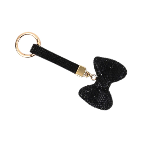 Portachiavi Fiocco Strass Wynie – Charm Brillante per Chiavi e Borsa Nero