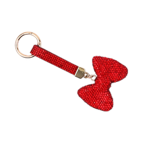 Portachiavi Fiocco Strass Wynie – Charm Brillante per Chiavi e Borsa Rosso