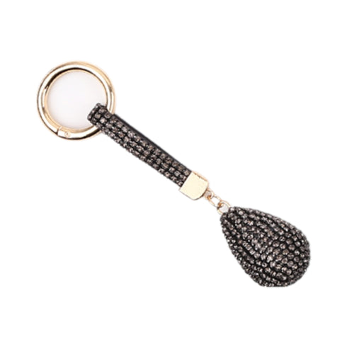 Portachiavi Goccia Strass Wynie – Charm Brillante per Chiavi e Borsa Nero
