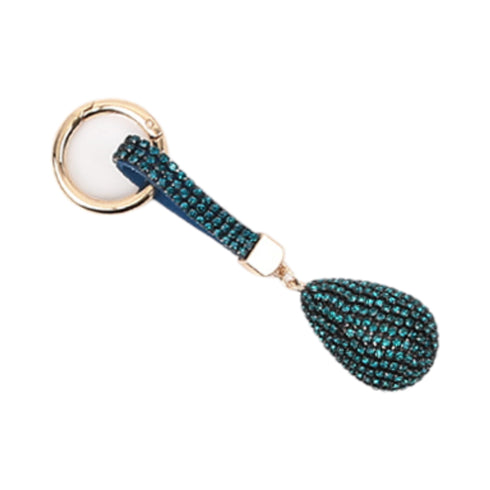 Portachiavi Goccia Strass Wynie – Charm Brillante per Chiavi e Borsa Verde Petrolio
