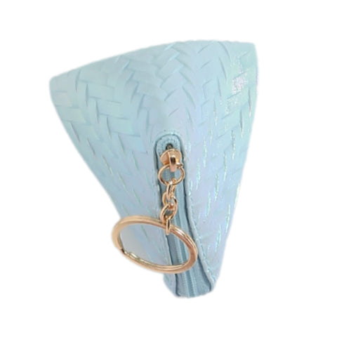 Portachiavi Mini Pouch Charm Wynie - Custodia Zip Portamonete e per Piccoli Oggetti, azzurro cangiante