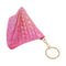 Portachiavi Mini Pouch Charm Wynie - Custodia Zip Portamonete e per Piccoli Oggetti, fucsia olografico con riflessi oro