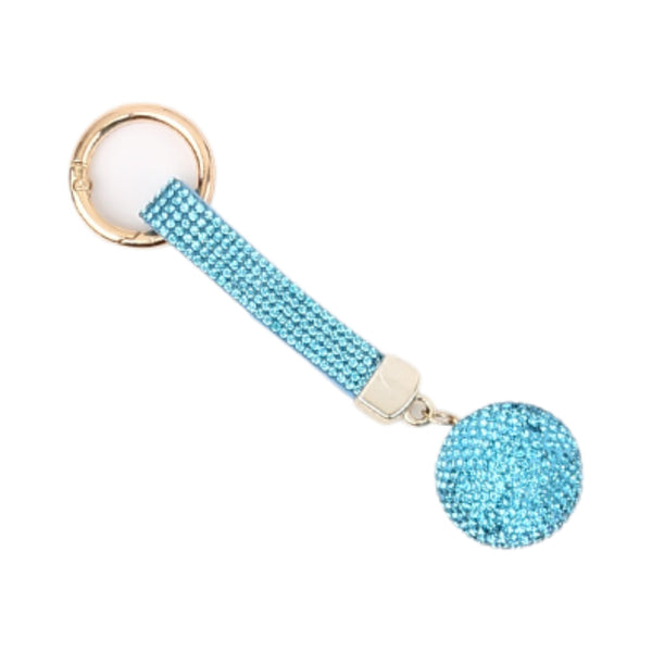 Portachiavi Palla Strass Wynie – Charm Brillante per Chiavi e Borsa Azzurro