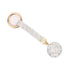Portachiavi Palla Strass Wynie – Charm Brillante per Chiavi e Borsa Bianco