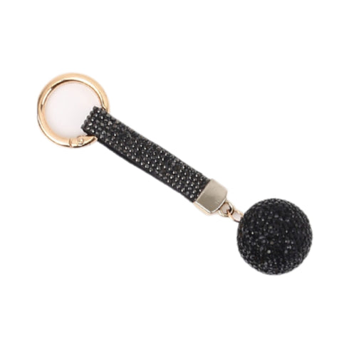 Portachiavi Palla Strass Wynie – Charm Brillante per Chiavi e Borsa Nero