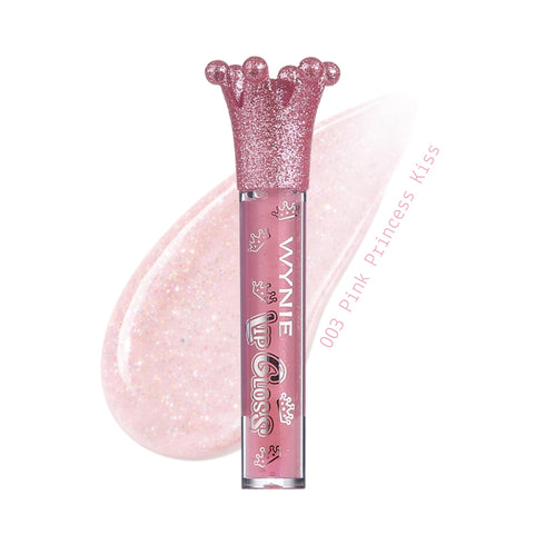 Queeny Soft Glow Lipgloss – Lucidalabbra Semi-Trasparente con Micro-Glitter Luminosi 003, rosa