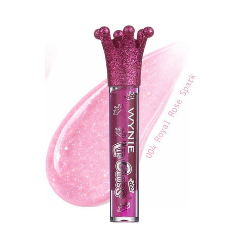 Queeny Soft Glow Lipgloss – Lucidalabbra Semi-Trasparente con Micro-Glitter Luminosi 004, fucsia