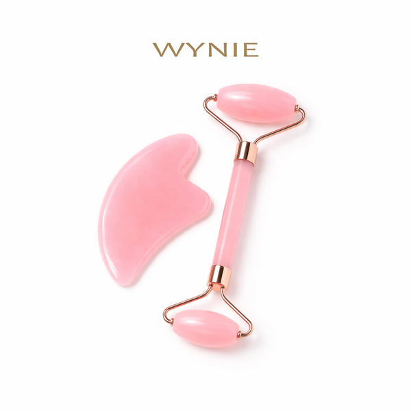 Rullo di Giada e Gua Sha - Set Massaggio Viso Wnie