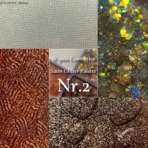 Satin Glitter Eyeshadow Mini Palette Wynie – Ombretti Satinati e Multiglitter 002 oro bronzo