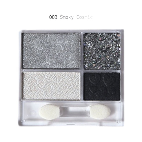 Satin Glitter Eyeshadow Mini Palette Wynie – Ombretti Satinati e Multiglitter 003 nero argento grigio