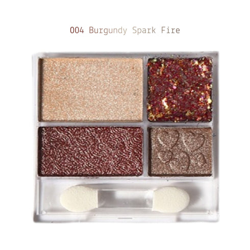 Satin Glitter Eyeshadow Mini Palette Wynie – Ombretti Satinati e Multiglitter 004 rosso borgogna bronzo