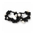 Set 2 Elastici per Capelli Scrunchies neri con Perle Decorative Wynie