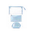 Set di Beauty Bag Effetto Olografico Perlato azzurro