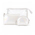 Set di Beauty Bag Effetto Olografico Perlato bianco