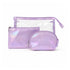Set di Beauty Bag Effetto Olografico Perlato lilla