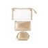 Set di Beauty Bag Effetto Olografico Perlato oro