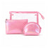 Set di Beauty Bag Effetto Olografico Perlato rosa