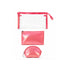 Set di Beauty Bag Effetto Olografico Perlato rosso