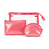 Set di Beauty Bag Effetto Olografico Perlato rosso