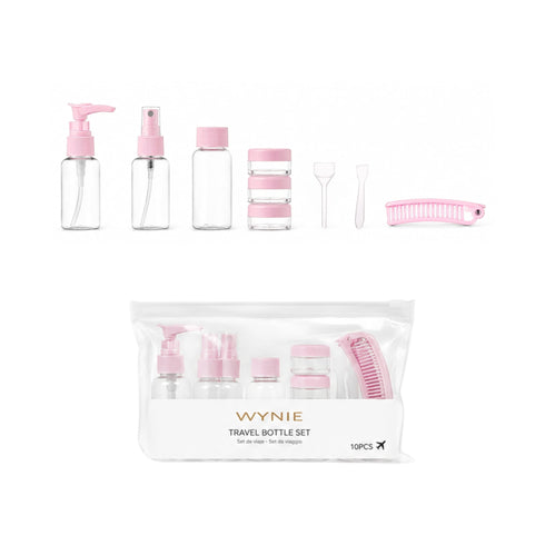 Set Flaconi da Viaggio WYNIE | Contenitori per Bagaglio a Mano rosa