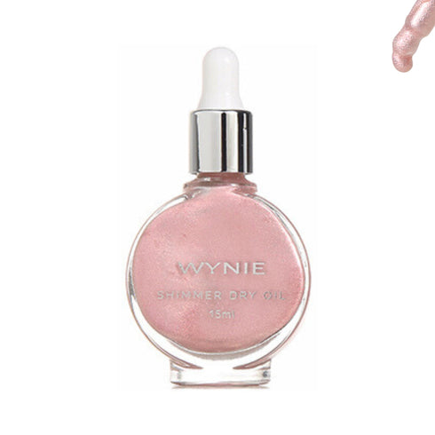 Olio secco illuminante rosa con riflessi rosso-arancio, finish caldo e luminoso per viso e corpo