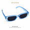 Sky Pop Y2K | Occhiali da Sole Rettangolari Azzurro Trasparente WNIE