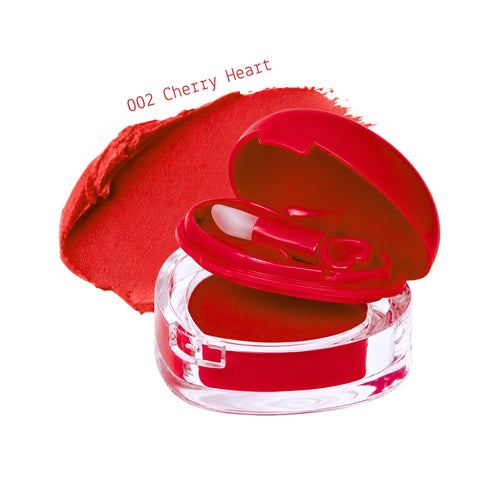 Souffle Lip Mousse - Rossetto Cremoso a forma di Cuore Soft Matte a Lunga Durata 002 rosso ciliegia