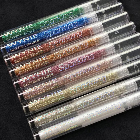 Eyeliner glitterati Wynie Cosmetics Sparkling Glitter Eyeliner, in tonalità neutre e colorate