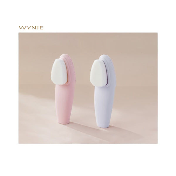 Spazzola Detergente Viso Doppia Azione con Manico - Setole e Silicone Wynie