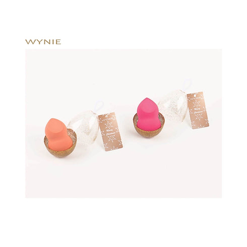 Spugnetta Makeup Blender a Clessidra Angolata Natale - Fucsia e Arancione | Wynie Christmas Collection