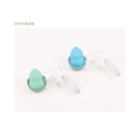 Spugnetta Makeup Blender a Clessidra Angolata Natale - Azzurro e Verde | Wynie Christmas Collection