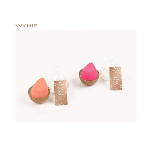 Spugnetta Makeup Blender a Goccia Angolata Natale - Fucsia e Arancione | Wynie Christmas Collection