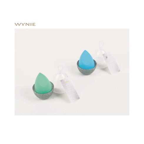 Spugnetta Makeup Blender a Goccia Angolata Natale - Azzurro e Verde | Wynie Christmas Collection