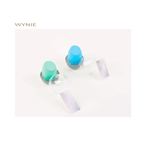Spugnetta Makeup Blender a Goccia con Lato Piatto Natale - Azzurro e Verde | Wynie Christmas Collection