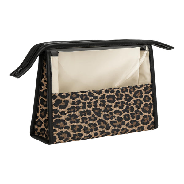 Beauty Bag Trasparente Leopardata – Trousse da Viaggio