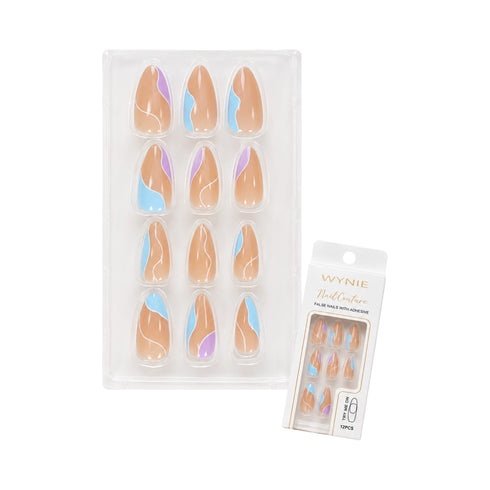 Unghie Finte a Mandorla Press On Design Astratto | Wynie Nail Couture
