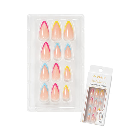 Unghie Finte a Mandorla Press On French Colorato | Wynie Nail Couture