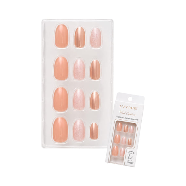 Unghie Finte Ovali Press On Rosa Perlato | Wynie Nail Couture