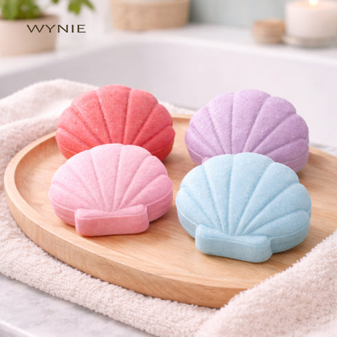 Wynie Bath BombShell | Bomba da Bagno Colorata Effervescente a Forma di Conchiglia